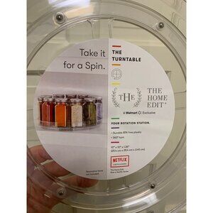 Lazy Susan Turntable BPA Plastic 10x10x1.36 in. For Spices Craft Supplies Office